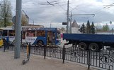 В центре Ярославля из-за ДТП с «Яавтобусом» возникла пробка