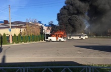 В Рыбинске сгорел автобус подмосковного перевозчика