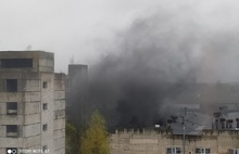 В Рыбинске горел бывший завод «Призма»