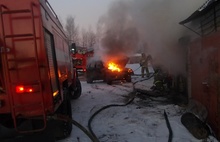 В Рыбинске Ярославской области сгорел автомобиль