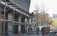 Фасад универмага «Ярославль» почти готов. Фоторепортаж