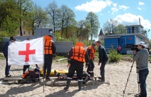 В Ярославле на Тверицком пляже прошла тренировка по спасению на воде
