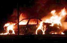 В Ярославле две машины сгорели ночью прямо на станции техобслуживания