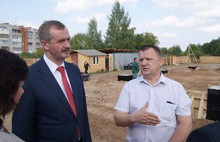 Александр Князьков проинспектировал строительство социальных объектов в Гаврилов-Яме