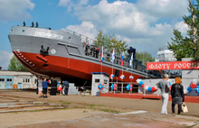 Ярославский судостроительный завод спустил на воду танкер нового поколения