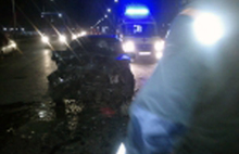На окружной дороге под Ярославлем столкнулись грузовик и легковушка