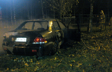ДТП на проспекте Фрунзе: «Мицубиси» врезался в дерево и загорелся