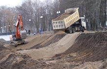 В городской черте Рыбинска начались работы по берегоукреплению