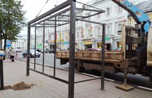На улице Свободы в Ярославле смонтировали первую остановку нового образца