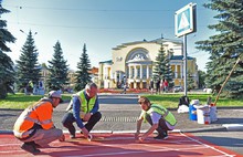 В центре Ярославля появился пешеходный переход в стиле древнерусской азбуки