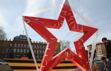 В Рыбинске на площади Дерунова стоит четырехметровая «Звезда Победы»