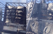 В Ярославской области на трассе М-8 «Холмогоры» сгорела фура с бумагой