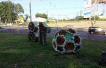 В Ярославле рухнула цветочная композиция в честь ЧМ по футболу