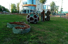 В Ярославле рухнула цветочная композиция в честь ЧМ по футболу