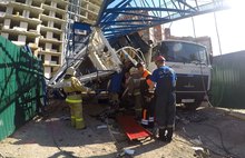 Падение башенного крана в Ярославле: фоторепортаж
