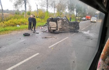 Страшное ДТП в Рыбинске: на Ярославском тракте столкнулись два автомобиля