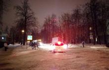 Вечером в Ярославле одновременно стояли троллейбусы и трамваи