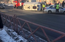 В Ярославле перевернулась машина «Скорой помощи»