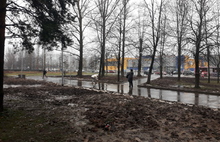 В Ярославле под дождем открыли не принятый парк: фоторепортаж