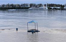 В Ярославле затопило пляж, а в Рыбинске набережную