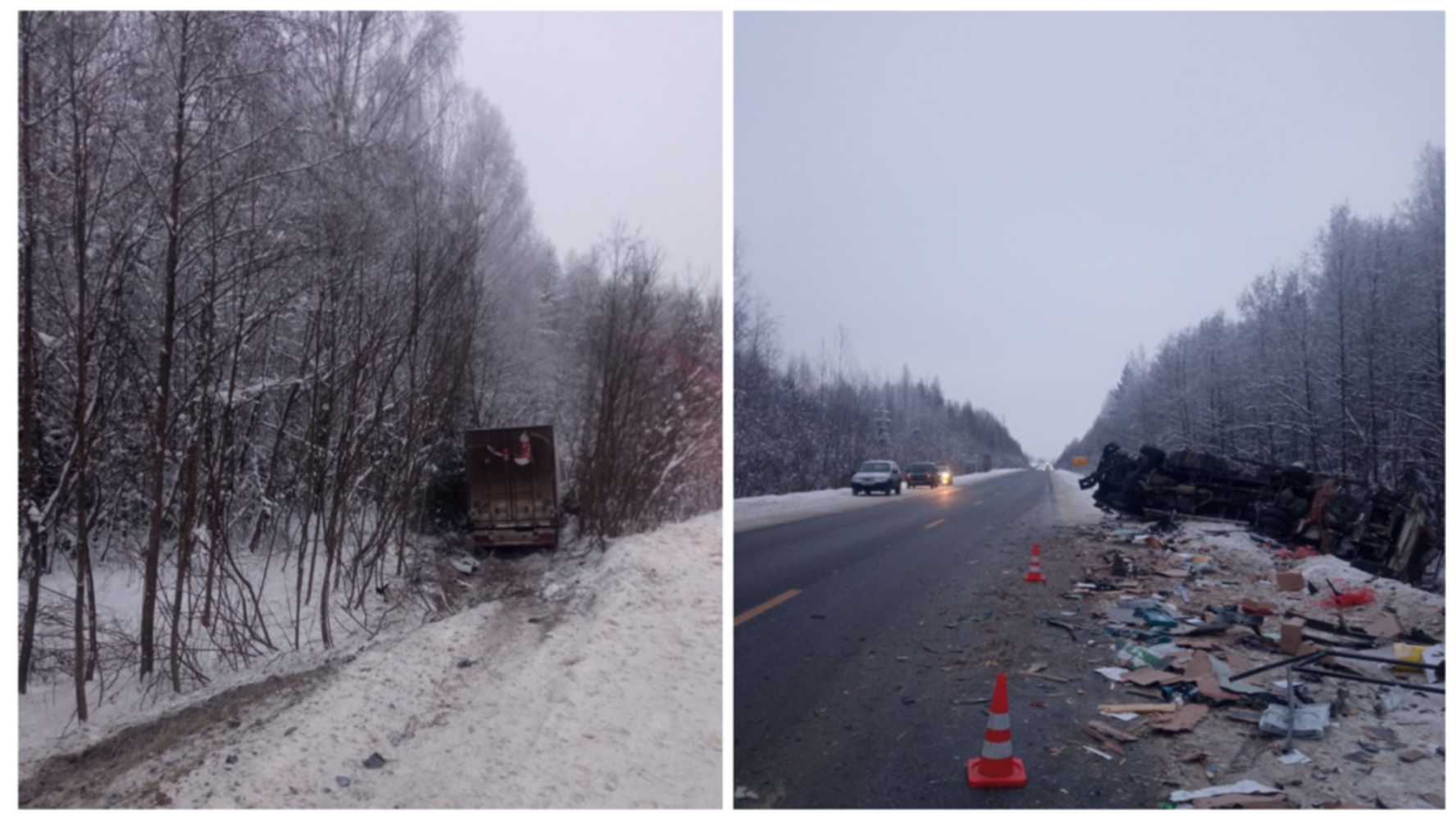 На дороге из Иваново в Ярославль погибли водители двух фур
