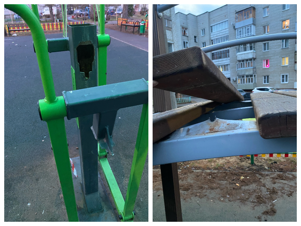В Ярославле повторно пожаловались на опасную детскую площадку