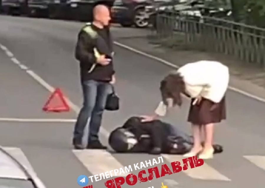 В Ярославле утром сбили мотоциклиста