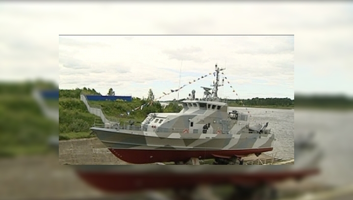 В Рыбинске спустили на воду противодиверсионный катер «Грачонок»