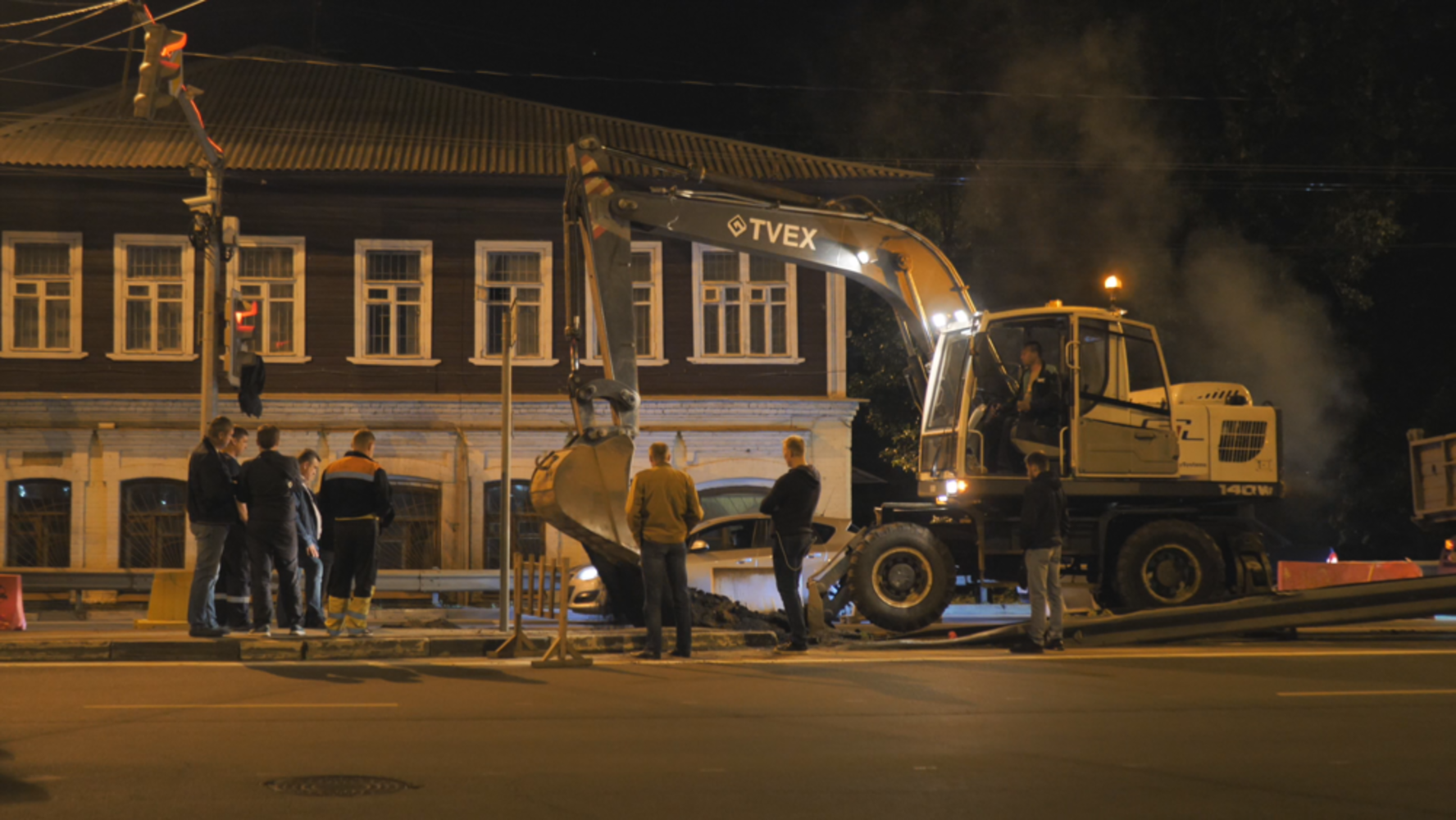 В Ярославле устранение провала на Московском проспекте займет два дня