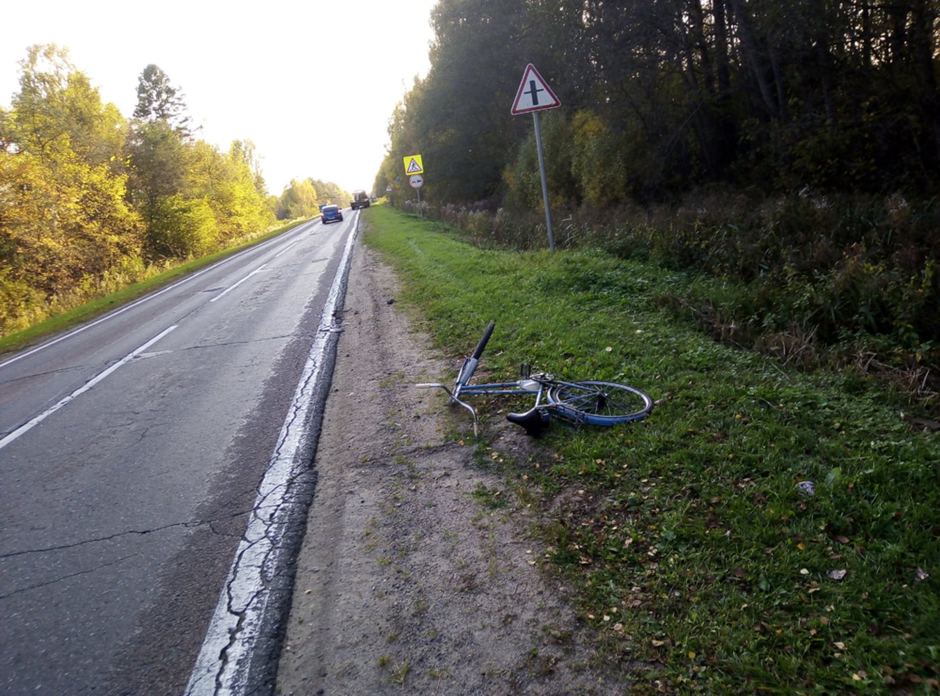 Доска поперек дороги: в Ярославской области грузовой трал сбил велосипедиста