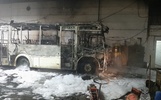 Ночью в «Ярославском АТП» сгорел автобус «Автомига»