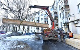 В горевшем доме на проспекте Ленина в Ярославле начали делать временную крышу