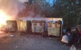 В Рыбинске горела контейнерная площадка