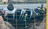 В Ярославле автомобиль улетел в теплотрассу и перевернулся