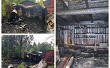 В Ярославской области горят блоки гаражей