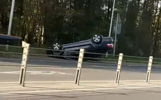 На окружной дороге Рыбинска перевернулась легковушка