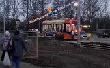 В Брагино зафиксировано первое ДТП с новым трамваем 