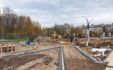 На аллее Ткаченко в Ярославле начали сеять газон