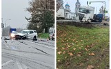 Самосвал перевернулся после ДТП под Переславлем