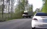 Опубликовано видео, как в Рыбинске «Газель» протаранила лося