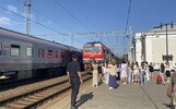 Ярославль встретил поезд Победы с чемпионами КХЛ