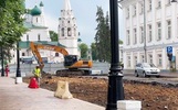 В Ярославле началась укладка брусчатки на Советской