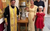 Форвард ярославского «Локомотива» привез Кубок Гагарина в храм