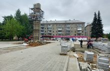 В Рыбинске началась реконструкция стелы на Комсомольской площади