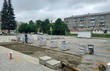 В Рыбинске началась реконструкция стелы на Комсомольской площади