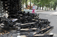 В Ярославле горела библиотека под открытым небом
