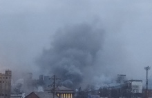 В Рыбинске горит элеватор