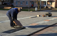 В Рыбинске консервируют фонтан на площади Дерунова