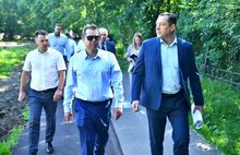 Ио мэра Ярославля оценил ход благоустройства парка «Рабочий сад»