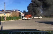 В Рыбинске сгорел автобус подмосковного перевозчика